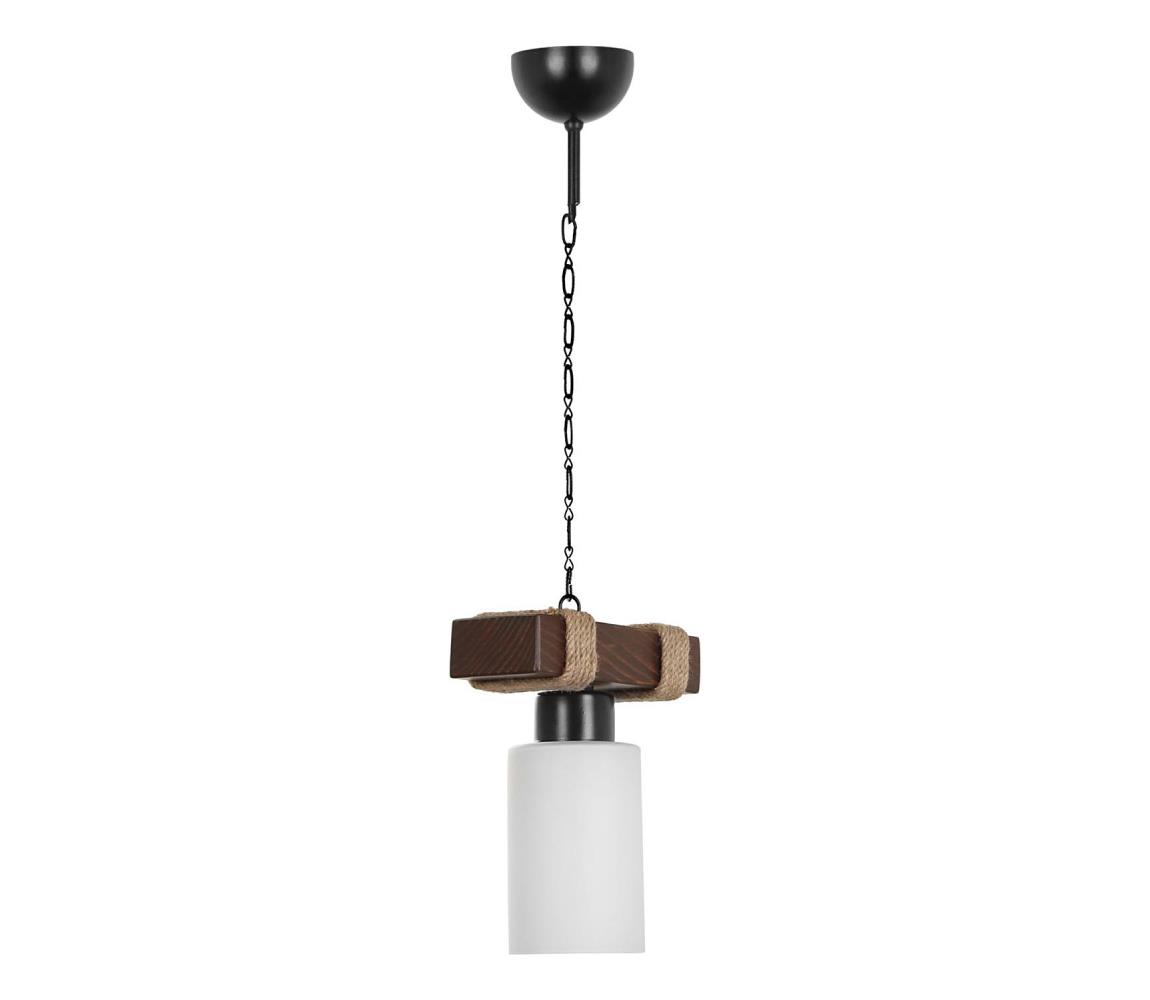 Lampa wisząca JASMIN 1xE27/40W/230V brązowa/biała