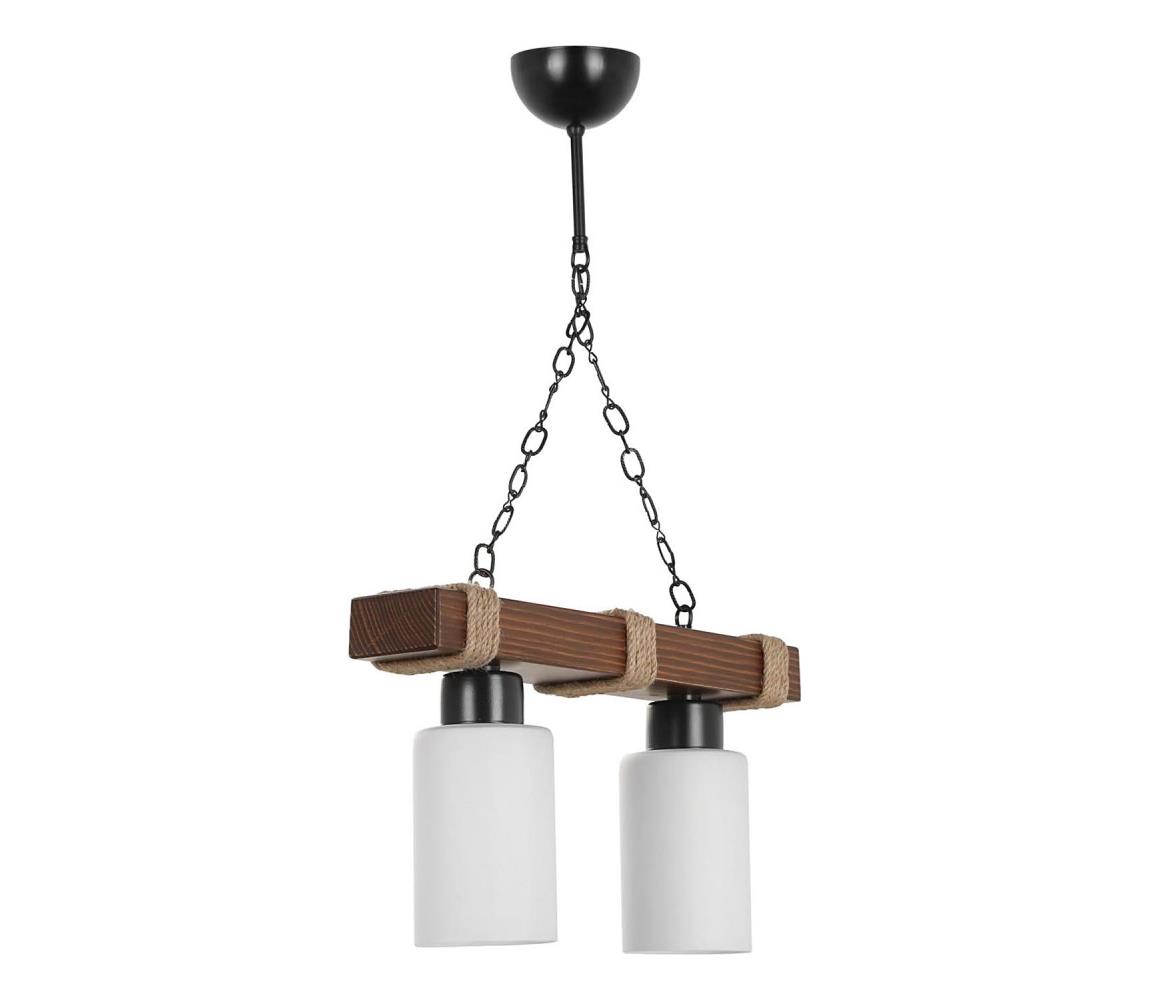 Żyrandol JASMIN 2xE27/40W/230V brązowy/biały