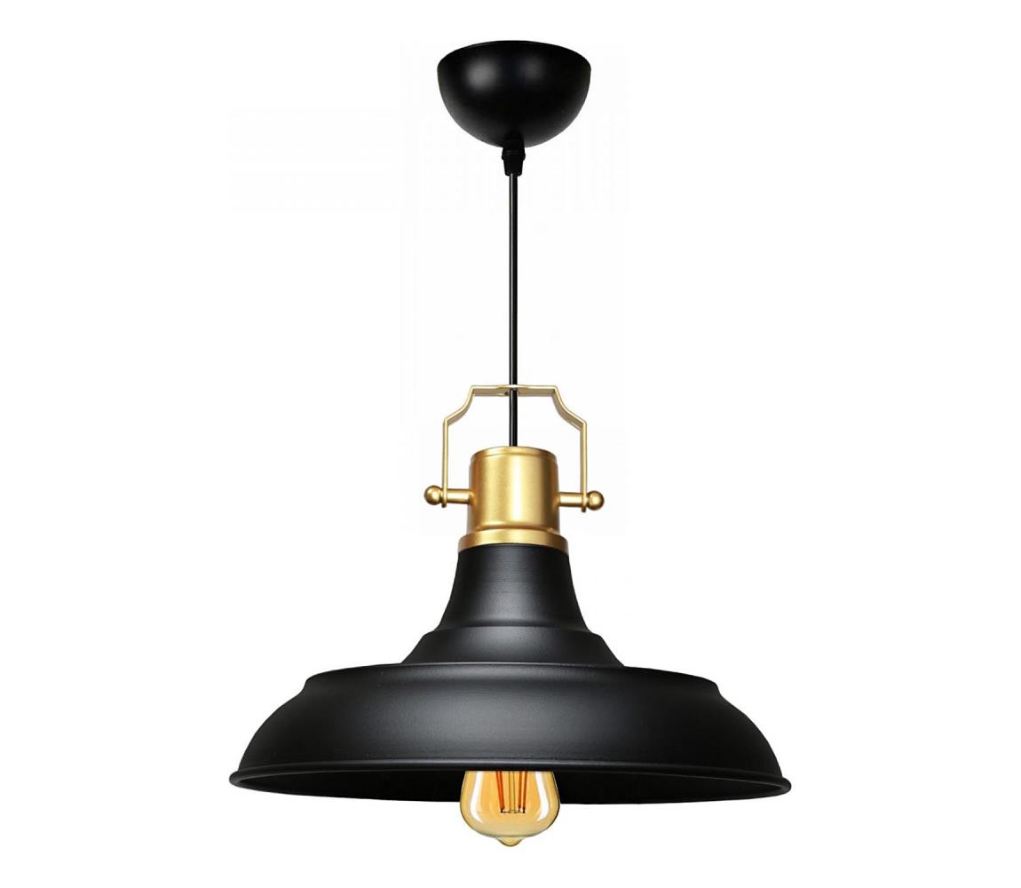 Lampa wisząca AYD 1xE27/40W/230V czarna/złota