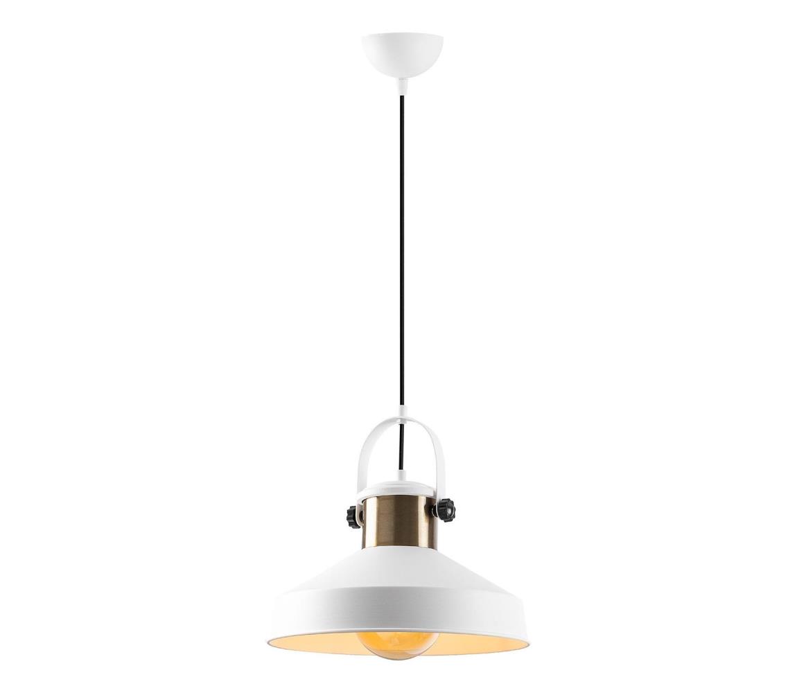 Lampa wisząca DODO 1xE27/40W/230V biała/brązowa