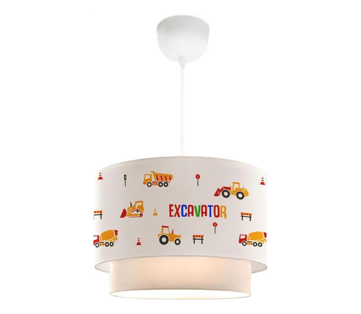 Dziecięcy żyrandol CANDY 1xE27/40W/230V biały/pomarańczowy
