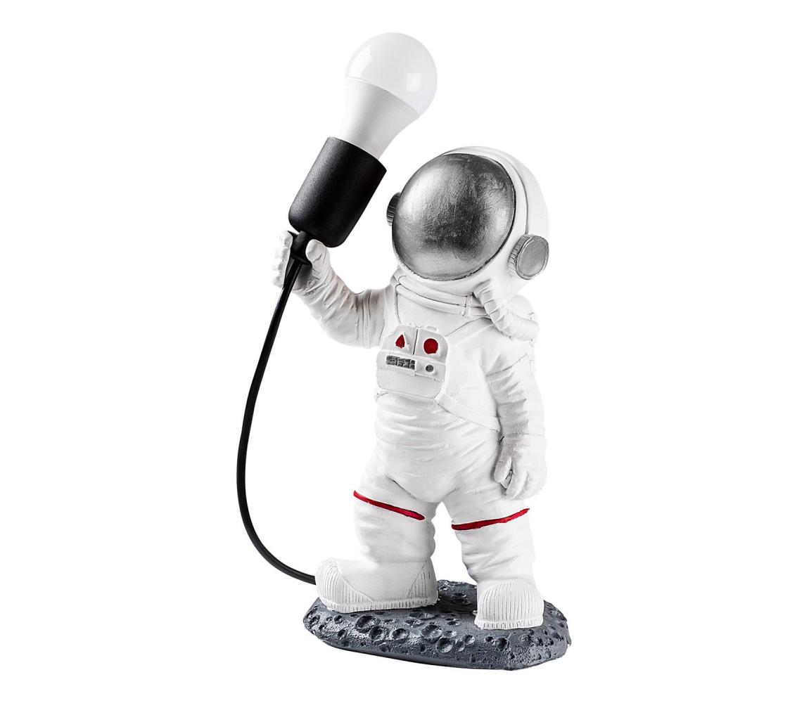 Lampka dziecięca ASTRONAUT 1xE27/40W/230V srebrna/biała