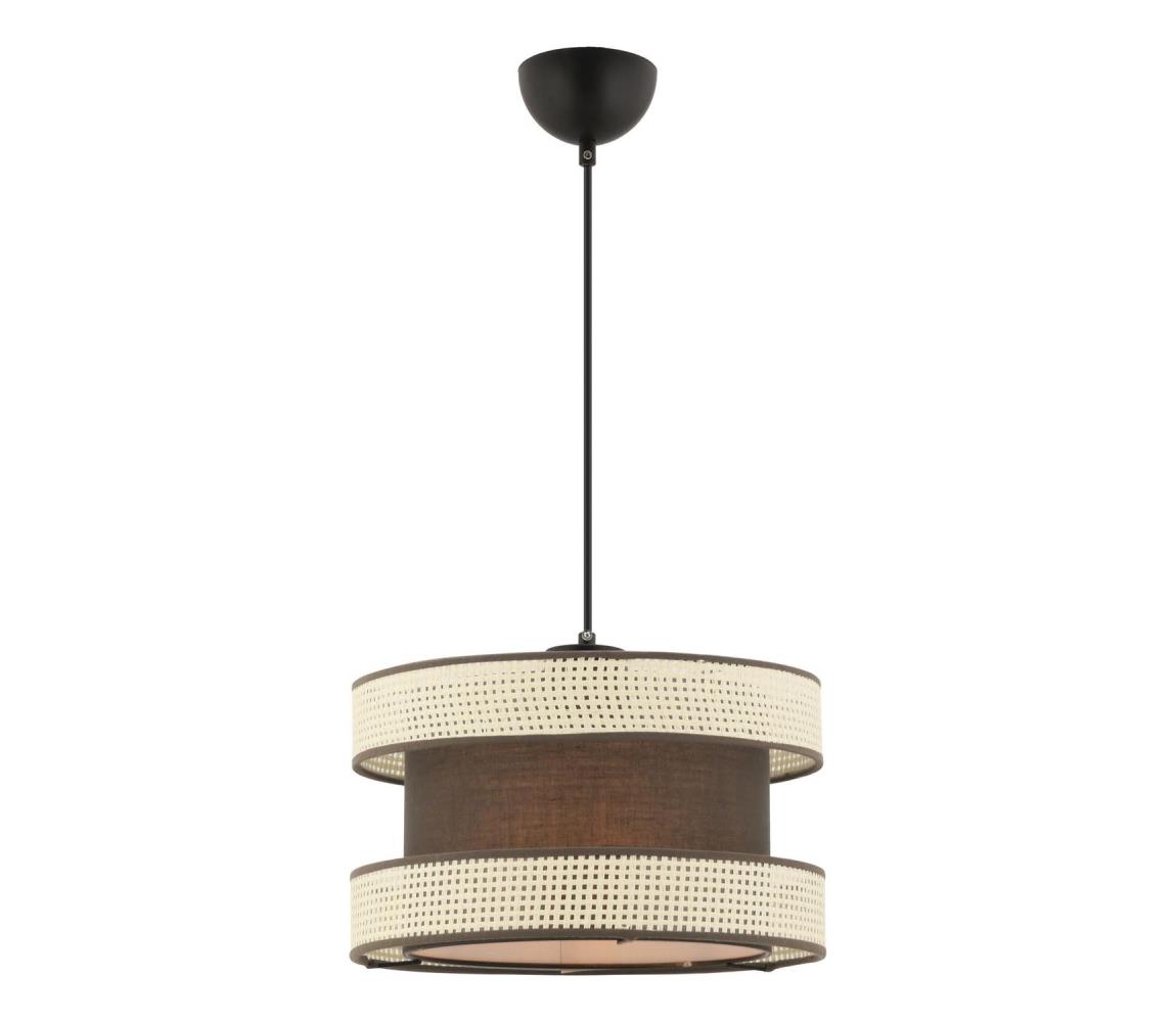 Lampa wisząca HALO 1xE27/60W/230V brązowa/kremowa