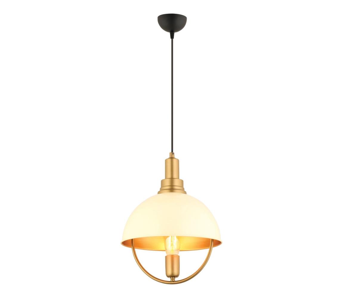 Lampa wisząca MONZA 1xE27/40W/230V średnica 30 cm kremowa/złota