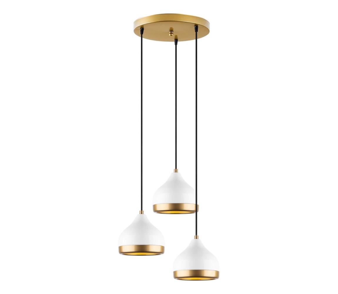 Lampa wisząca YILDO 3xE27/40W/230V biała/złota