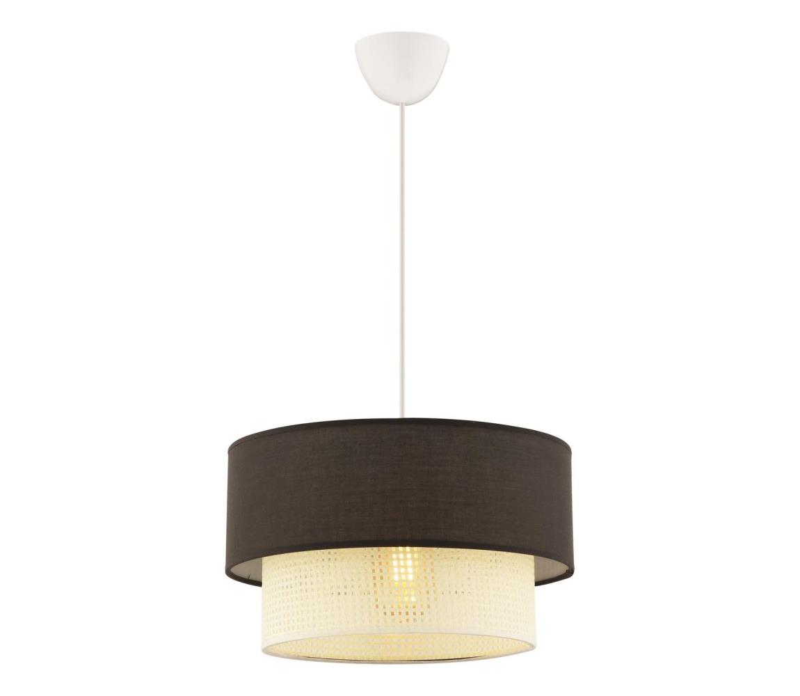 Lampa wisząca ECHO 1xE27/60W/230V brąz/krema