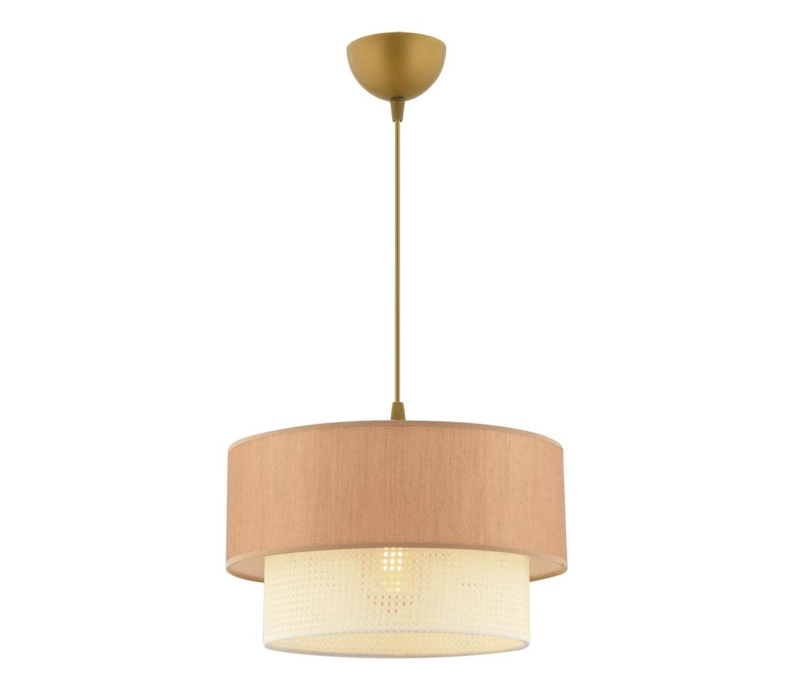 Lampa wisząca ECHO 1xE27/60W/230V brązowa/kremowa
