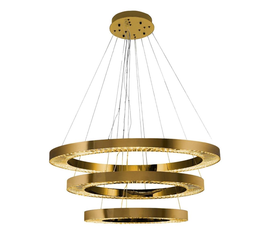 LED Lampa Wisząca JESI LED/99W/230V 3000K Ø 100 cm Brązowa