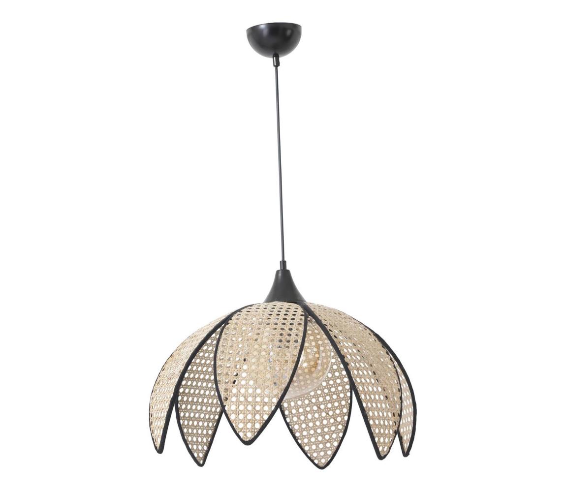 Wisząca lampa FUME 1xE27/40W/230V średnica 40 cm czarna/beżowa