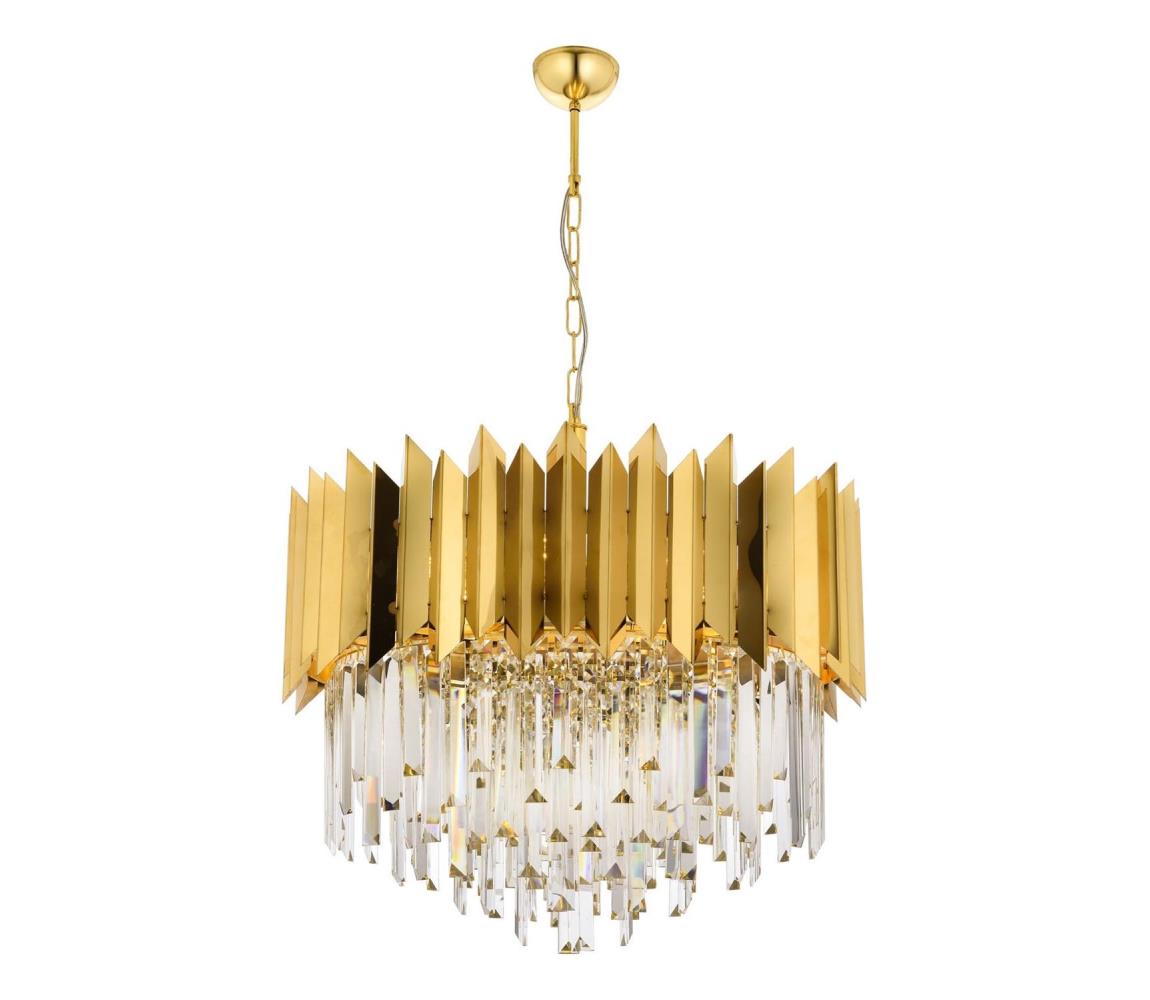 Lampa sufitowa CRYSTALLINE 8xE27/40W/230V złota