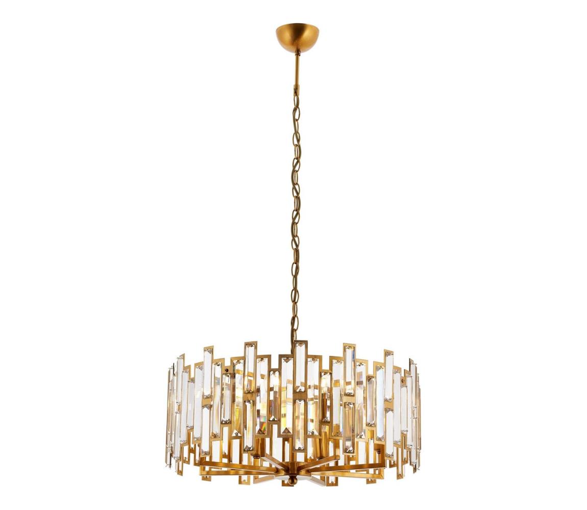 Wiszący żyrandol CRYSTALLINE 6xE14/40W/230V miedziany