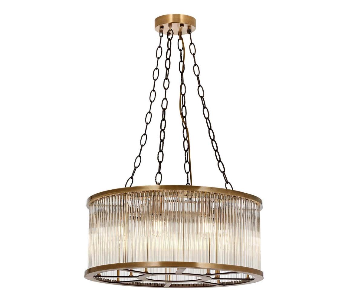 Lampa wisząca CRYSTALLINE 8xE27/40W/230V brązowa