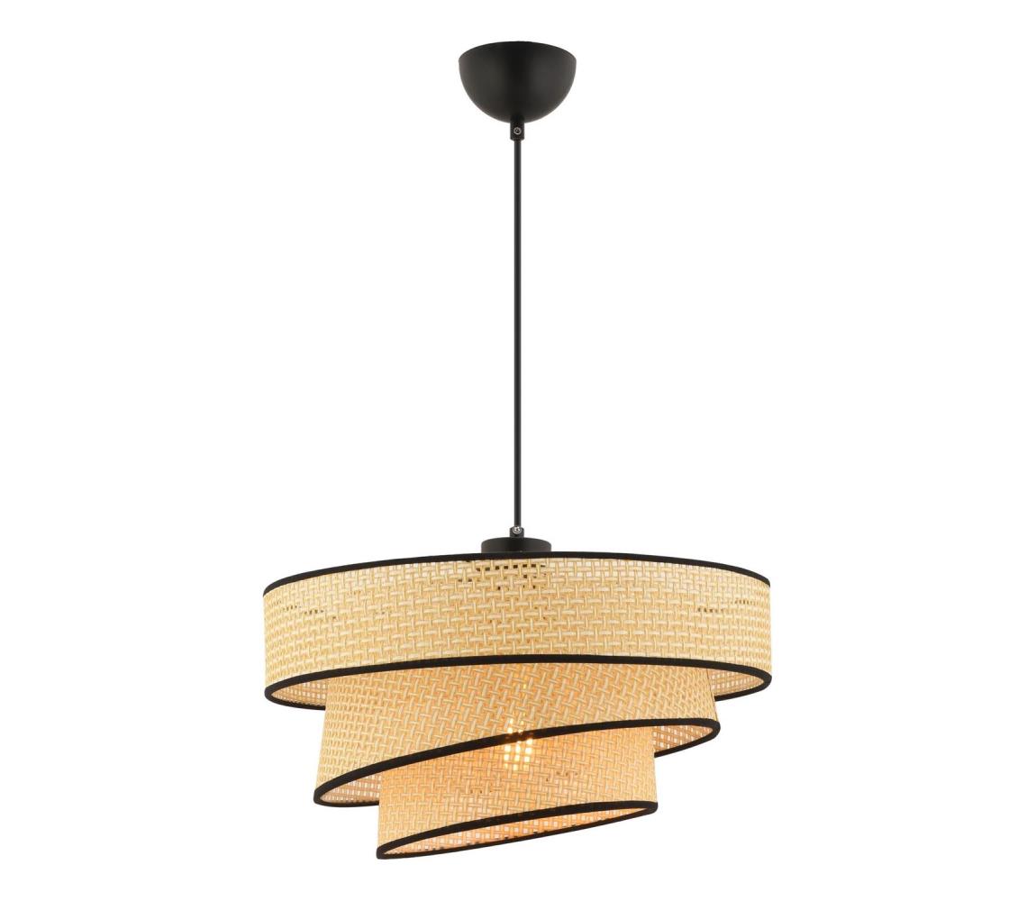 Wisząca lampa COUPER 1xE27/60W/230V beżowa/czarna