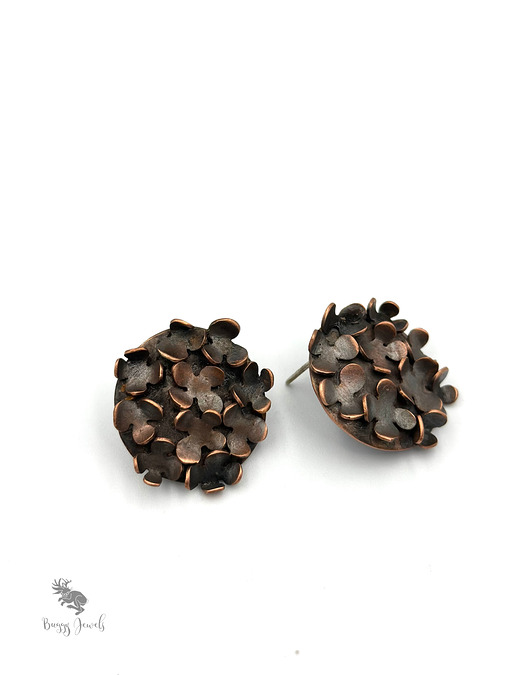 Kolczyki Miedziane Pąki Ciszy