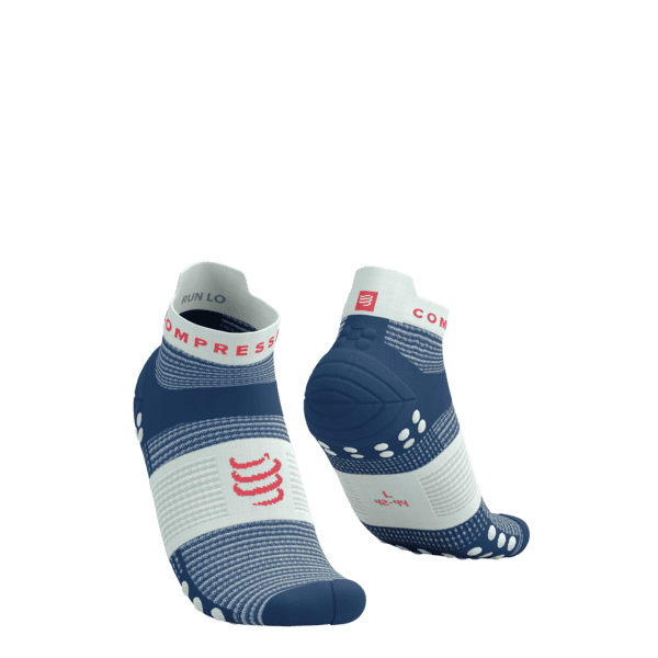 COMPRESSPORT Skarpetki do biegania krótkie PRORACING SOCKS V4 RUN LOW blues/sugar