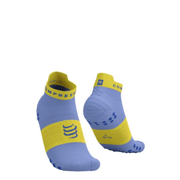 COMPRESSPORT Skarpetki do biegania krótkie PRORACING SOCKS V4 RUN LOW jacaranda/maize