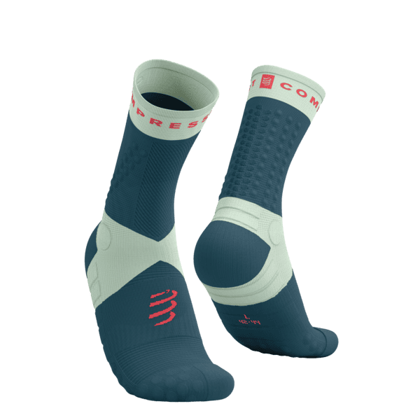COMPRESSPORT Skarpetki do biegania ULTRA TRAIL SOCKS V2.0 stargazer/aqua/fluo red