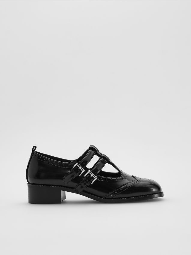 Reserved - Loafersy na obcasie - czarny