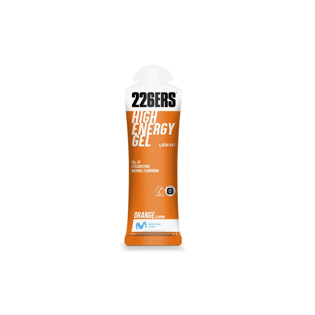 226Ers High Energy Gel BCAA's, żel energetyczny z BCCA, orange, 76 g