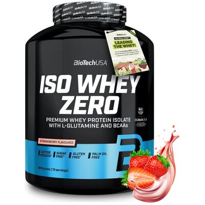 Odżywka białkowa BIOTECH Iso Whey Zero Truskawkowy (1816 g) Bez cukru