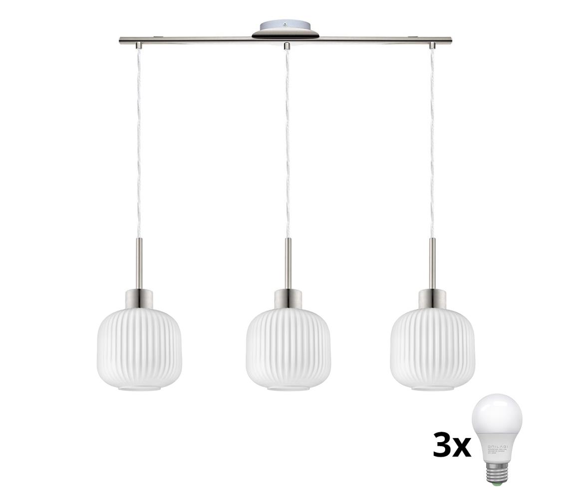 LED Lampa wisząca HARMA 3xE27/60W/230V matowy chrom/biały