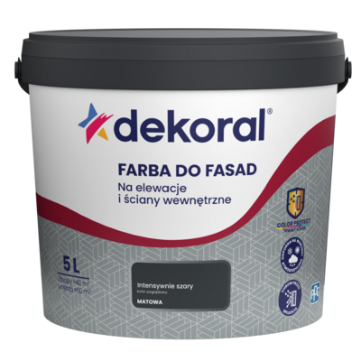 Dekoral Farba DO FASAD Intensywnie szary 5 l