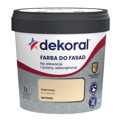 Dekoral Farba DO FASAD Kremowy 1 l