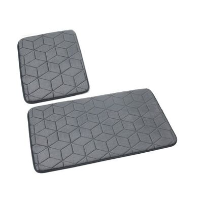 Dywanik łazienkowy SUMBA kpl 2 szt., LZ(31) szary ciemny 45x75+45x35