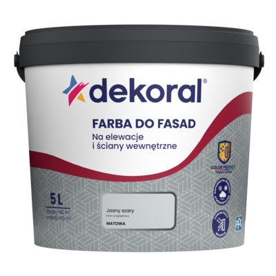 Dekoral Farba DO FASAD Jasny szary 5 l
