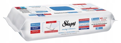 Sleepy Easy Clean 50 szt. – mokre wkłady do mopa, uniwersalne chusteczki do podłóg z Turcji