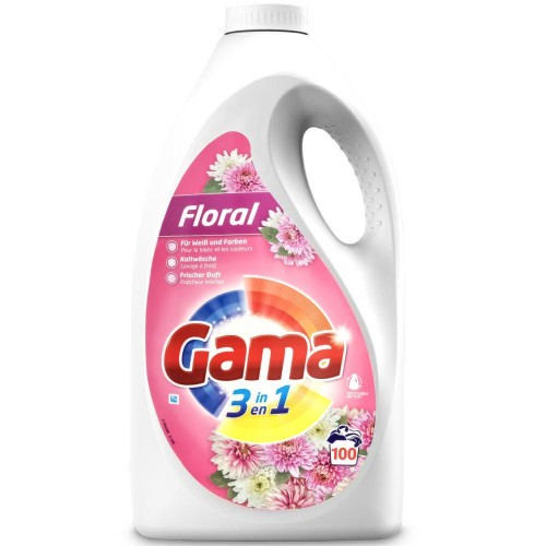 Gama Floral żel do prania 4,5L – niemiecki, kwiatowy zapach, 100 prań, do kolorowych i białych tkanin