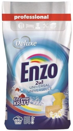Enzo Universal 9,1 kg – Proszek do prania uniwersalny, 130 prań, skuteczne pranie białych i kolorowych tkanin