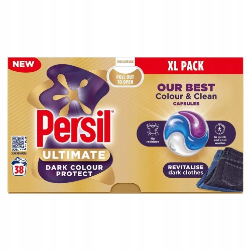 Persil Ultimate Dark Color kapsułki do prania 38 szt. – do ciemnych i kolorowych tkanin, ochrona koloru, skuteczne usuwanie plam
