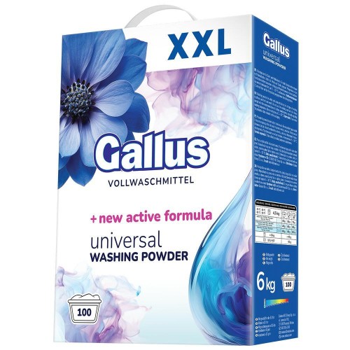 Gallus Universal 6 kg – uniwersalny proszek do prania, 100 prań, skuteczne usuwanie plam