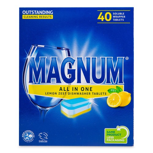 Magnum All in 1 Citrus 40 szt. – niemieckie tabletki do zmywarki, czystość i świeży cytrusowy zapach