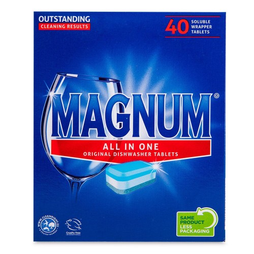 Magnum All in 1 Original 40 szt. – niemieckie tabletki do zmywarki, skuteczne czyszczenie i połysk bez smug
