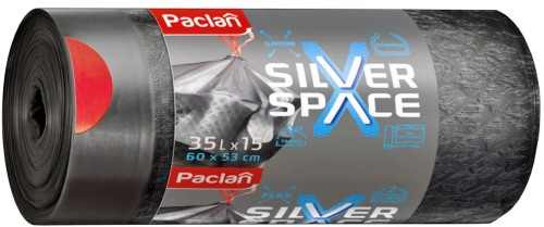 Paclan Silver Space 35l 15 sztuk worki na śmieci