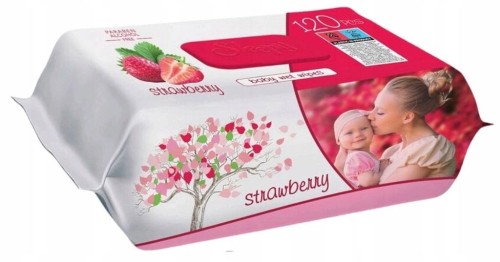 Sleepy Baby Wet Wipes Strawberry 120szt chusteczki nawilżane dla dzieci truskawkowe