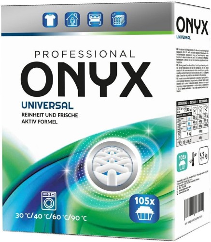 Onyx Universal 6,3 kg – Proszek uniwersalny do prania, 105 prań, skuteczne czyszczenie tkanin białych i kolorowych