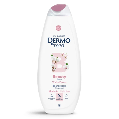 Dermomed Beauty White Flower 750ml żel pod prysznic, kwiatowy zapach, nawilżający i odżywiający