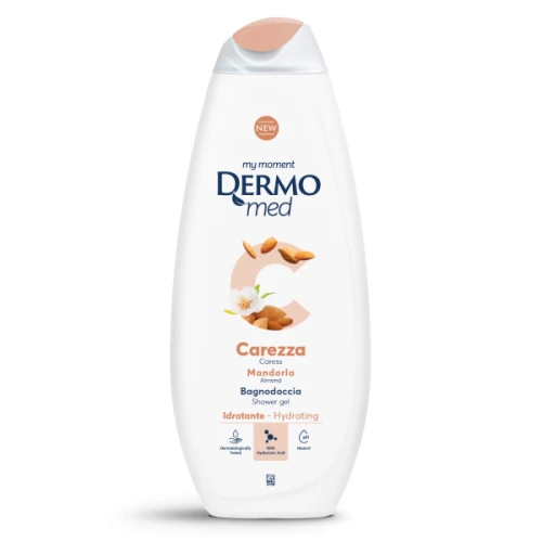 Dermomed Carezza Mandorla 450ml żel pod prysznic, migdałowy zapach, nawilżający i odżywiający