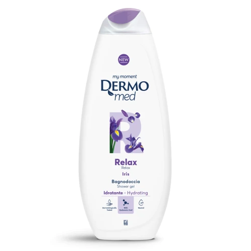 Dermomed Relax Iris 450ml żel pod prysznic, kwiatowy zapach irysa, relaksujący i nawilżający