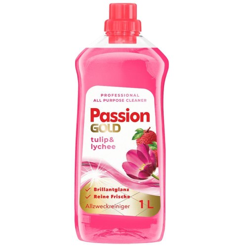 Passion Gold Professional Tulip & Lychee 1 L – profesjonalny płyn do mycia podłóg o zapachu tulipana i liczi