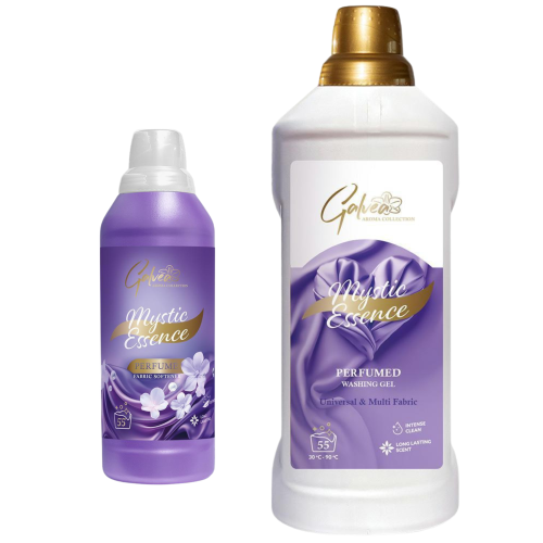 Zestaw 2× Galvea Mystic Essence – uniwersalny żel do prania 2 L + perfumy do prania 1 L