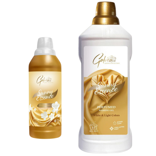 Zestaw 2× Galvea Sunny Essence – żel do prania białego 2 L + perfumy do prania 1 L