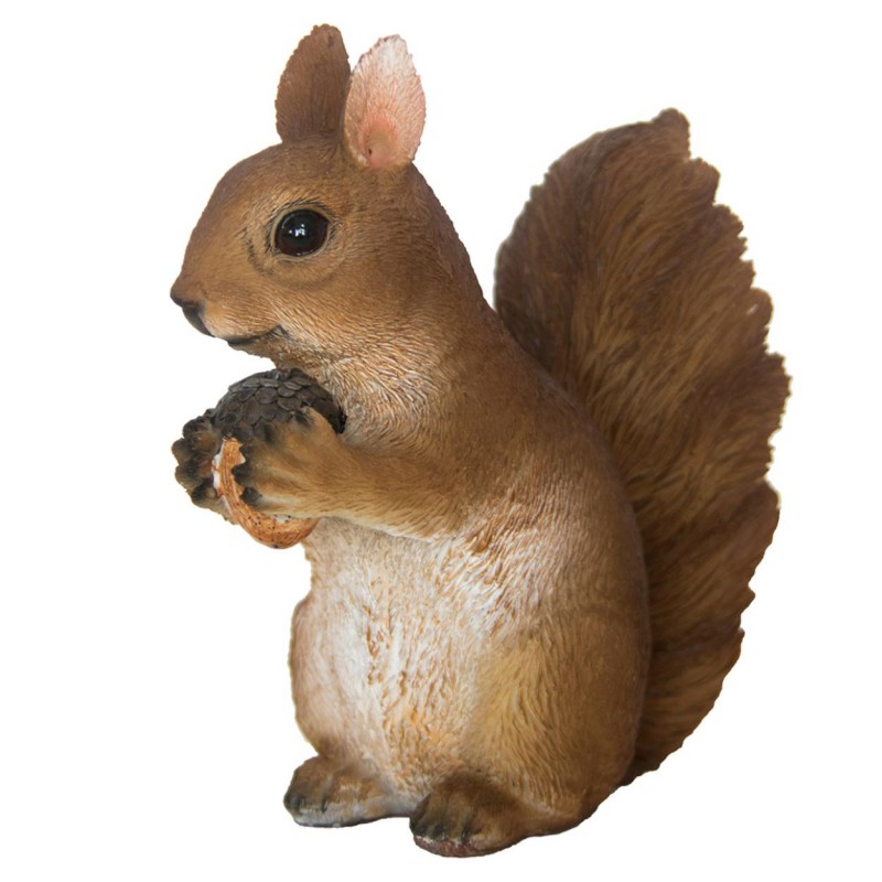 HowHomely Figurka wiewiórki z szyszką h14,6 cm