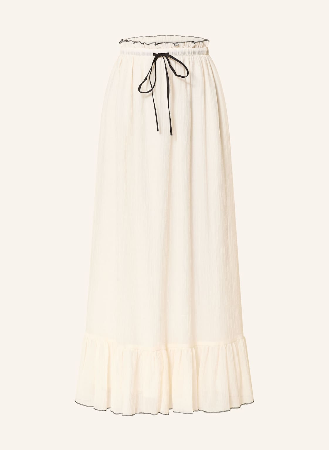 Neo Noir Spódnica Ariella Z Plisami I Falbankami weiss