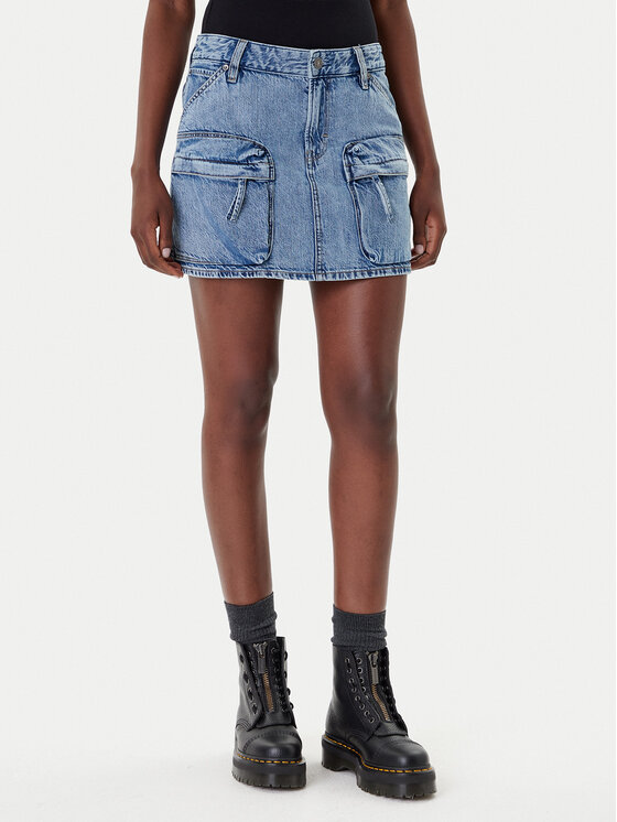 G-Star Raw Spódnica jeansowa D27703-D536 Niebieski Regular Fit