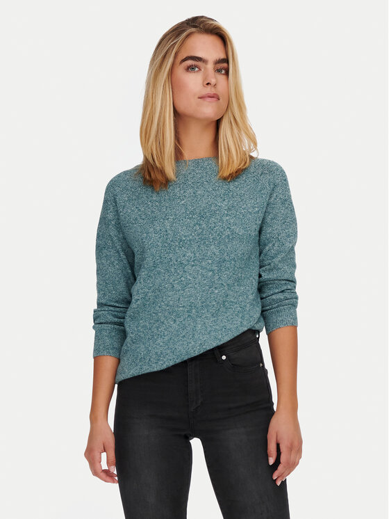 ONLY Sweter Rica 15204279 Zielony Regular Fit