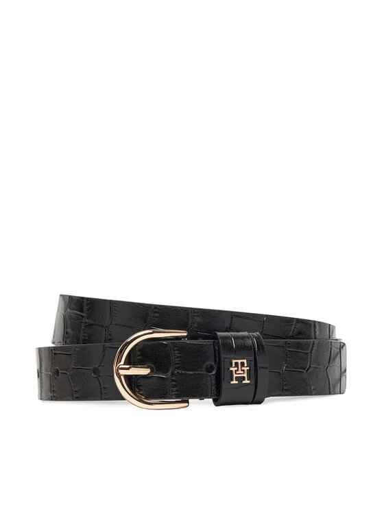 Tommy Hilfiger Pasek Damski Essential Effortless 2.5 Croc Go AW0AW17755 Czarny